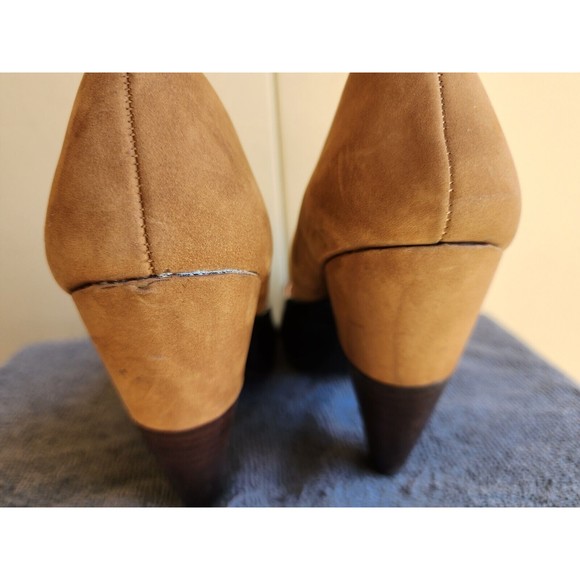 Steven Madden Women's Sumee Pump Size 7.5 Black Brown Cognac Patent Leather - Picture 4 of 11